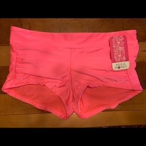 Hot pink swim shorts